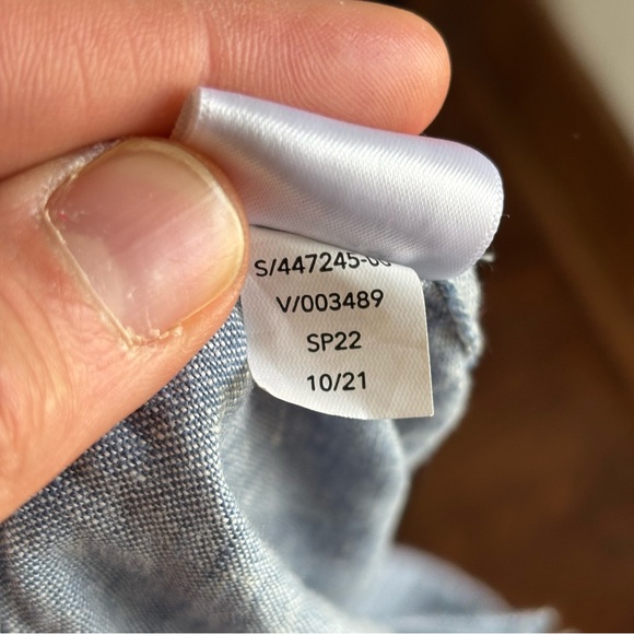 Athleta NWT Cabo Linen 4” Pull On Loungewear Shorts Chambray Blue Womens 16 - Picture 12 of 12